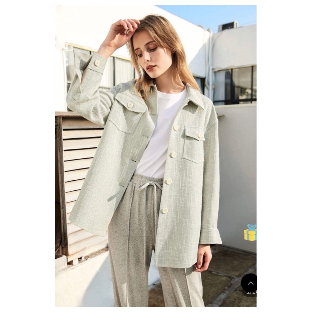J.ing Liv Sage Green Shacket Jacket M NWT
